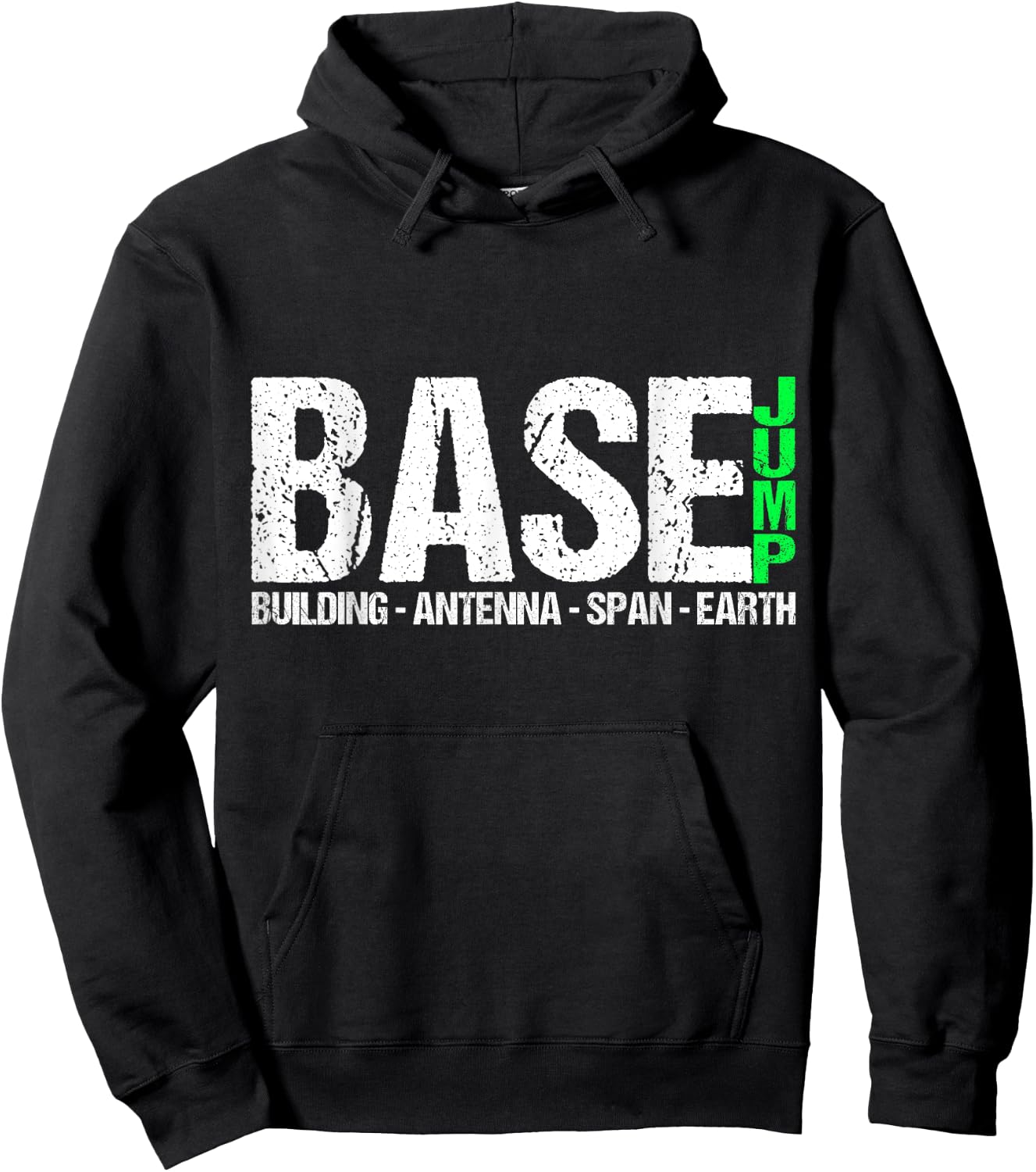 Base Jumping Jump Parachute Springer Wingsuit Extreme Sport Hoodie - Hoodie | Black