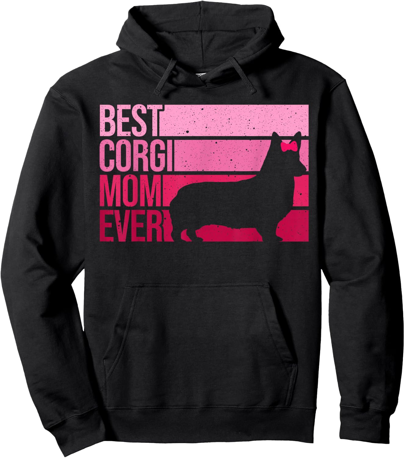 Funny Corgi Mom Art Women Girls Dog Pembroke Corgi Lovers Hoodie - Hoodie | Black