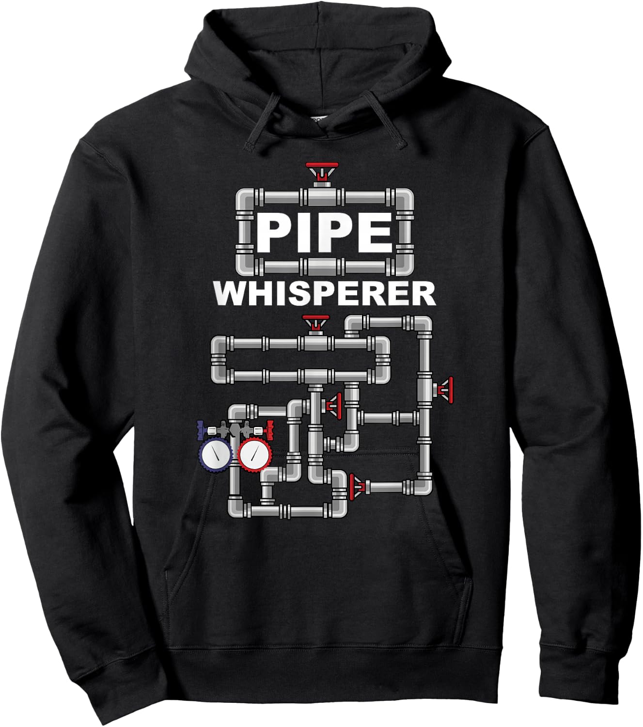 Steamfitter Pipefitter - Funny Pipe Whisperer Saying Gift Hoodie - Hoodie | Black