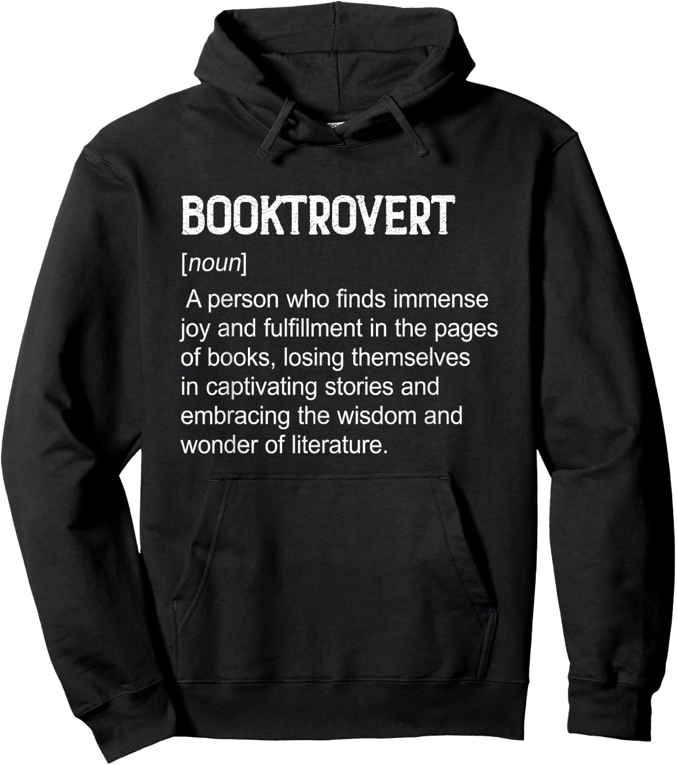 BookTrovert Book Lover Reading Nerd Definition Dictionary Hoodie - Hoodie | Black