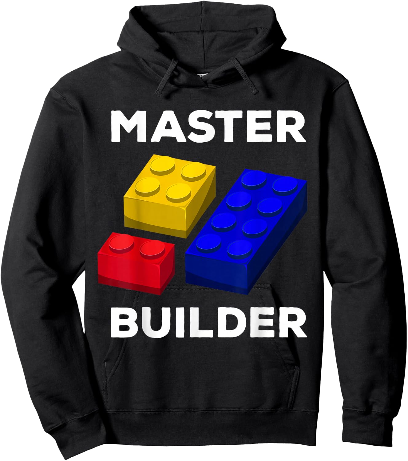 Master Builder Cute Block Building Kids Toys Brick Builders Hoodie - Hoodie | Black