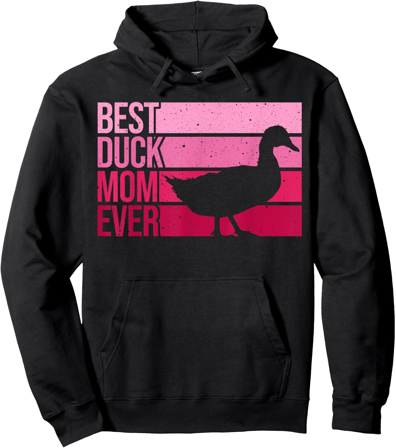 Funny Duck Mom Art Girls Mother's Day Duck Lovers Hoodie - Hoodie | Black