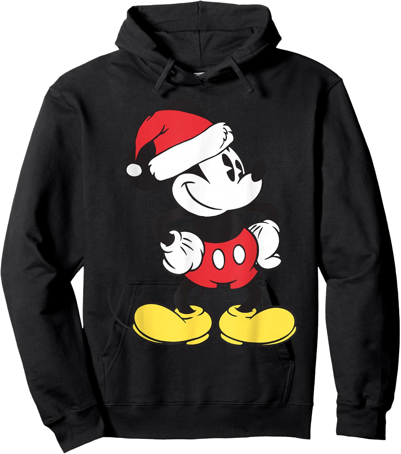 Disney - Mickey Mouse Holiday Santa Hat Hoodie - Hoodie | Black