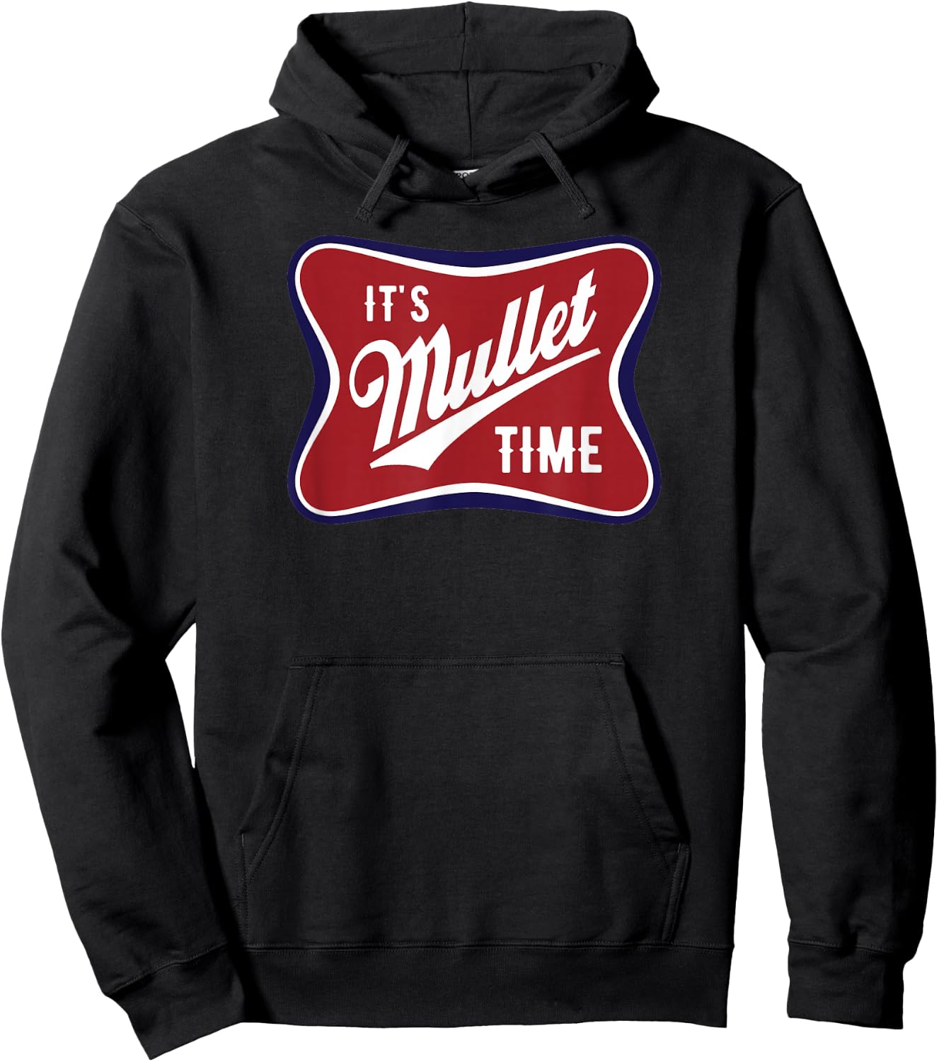 It's Mullet Time Business In The Front Party In The Back Hoodie - Hoodie | Black