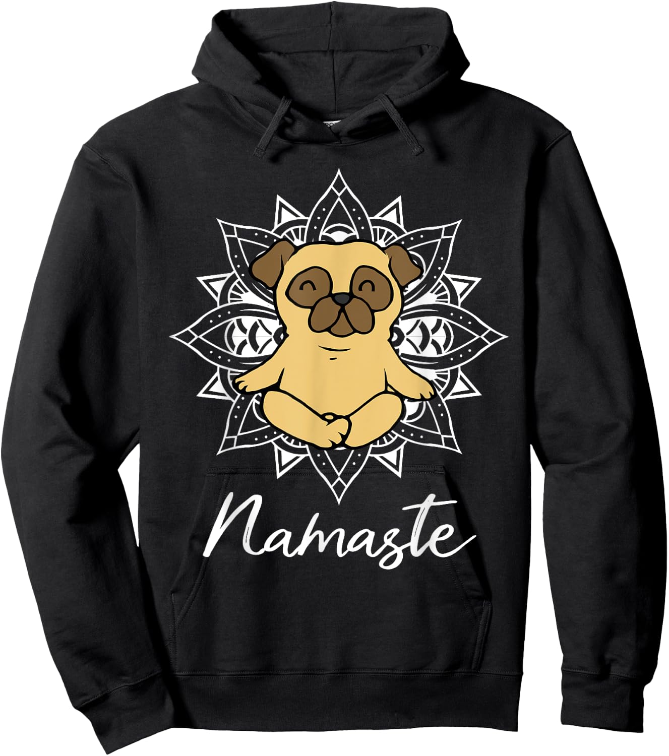 Pug yoga for a yoga workout fan Hoodie - Hoodie | Black