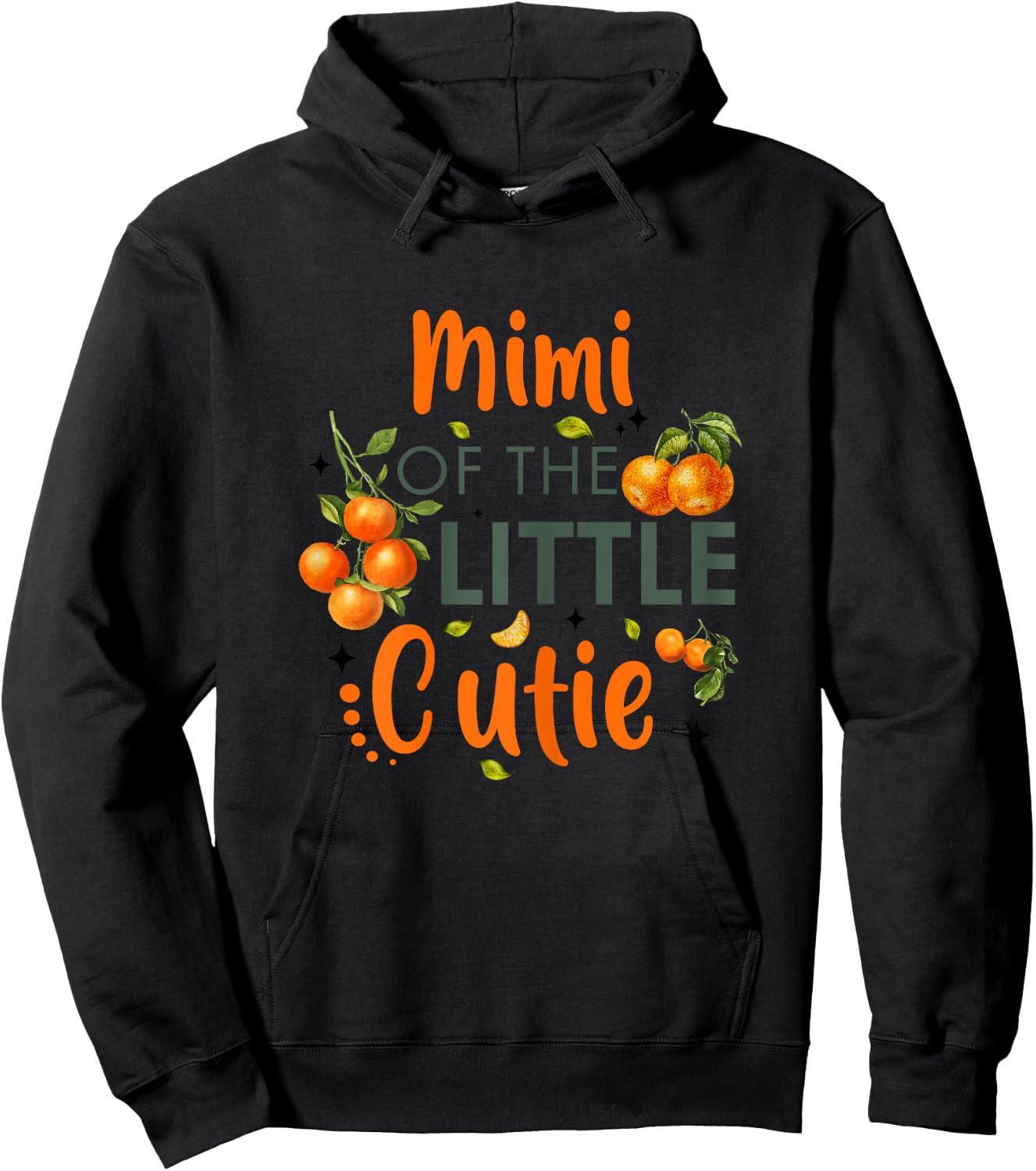 Mimi Of The Little Cutie Orange 1st Birthday Party Hoodie - Hoodie | Black
