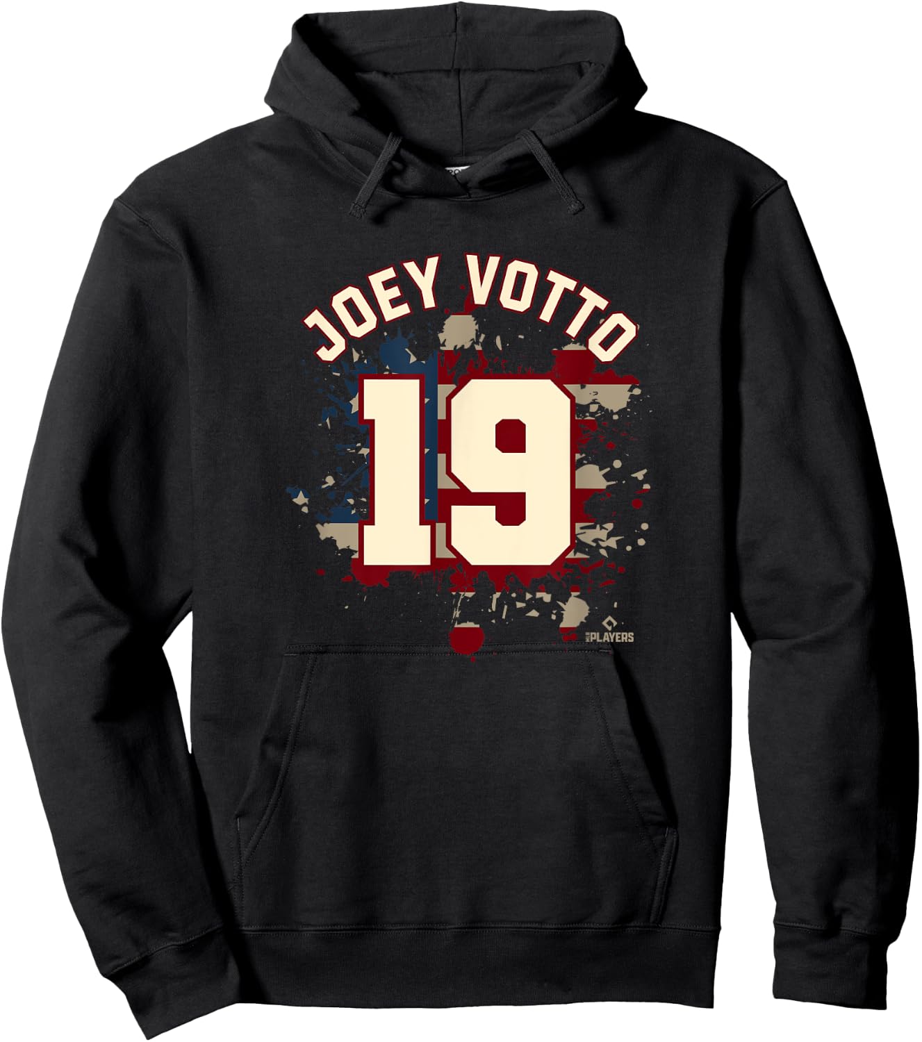 Joey Votto Vintage Flag Ohio MLBPA Who Patriotic Women Men Hoodie - Hoodie | Black