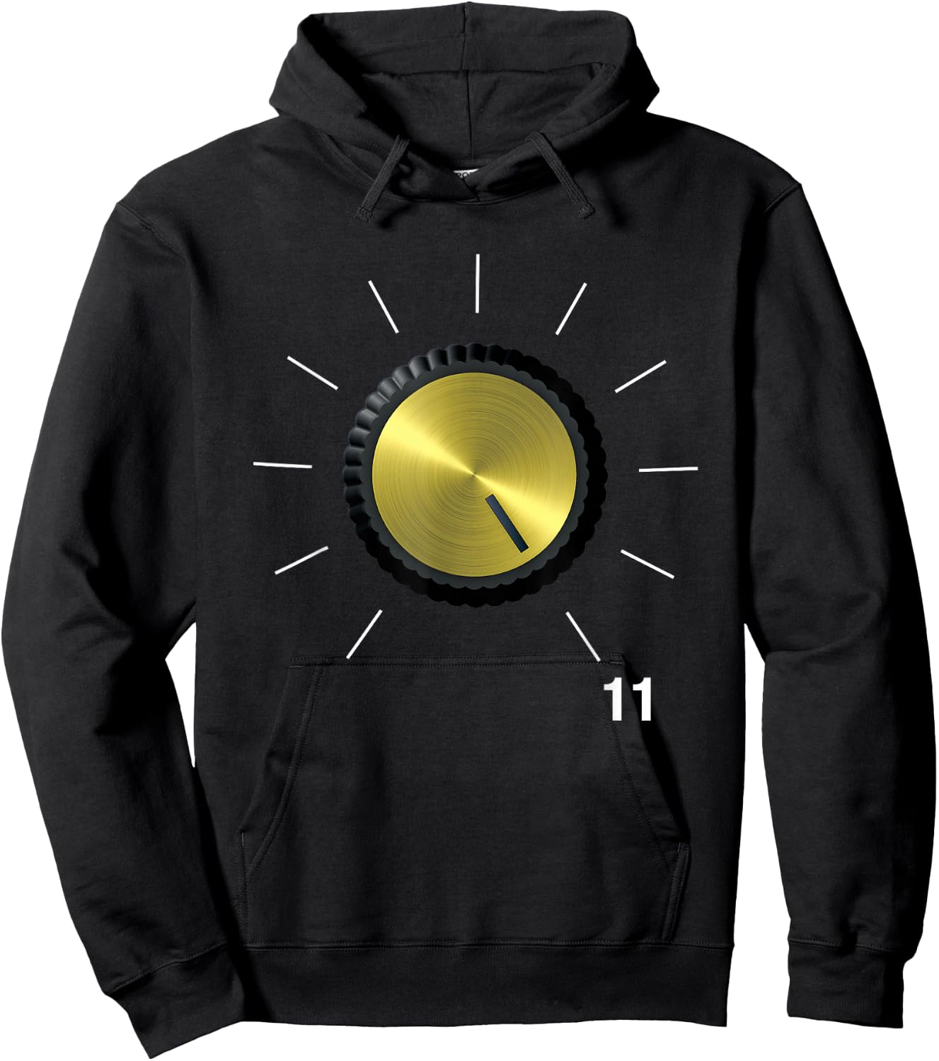 These Go to Eleven - Vintage Tube Amp Volume Knob Hoodie - Hoodie | Black