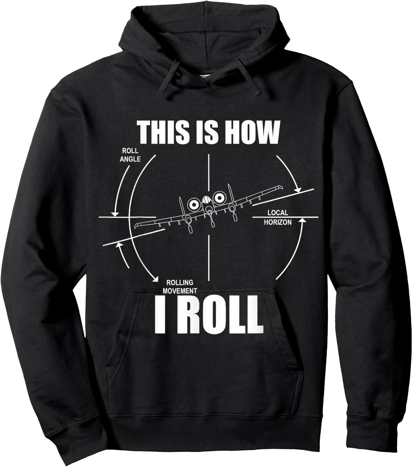 This Is How I Roll A10 Warthog Roll Gauge Indicator Aviator Hoodie - Hoodie | Black