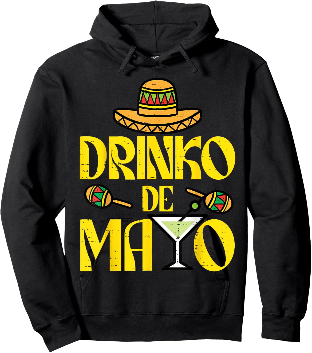 Drinko De Mayo Funny Cinco De Mayo Mexican Fiesta Party Hoodie - Hoodie | Black