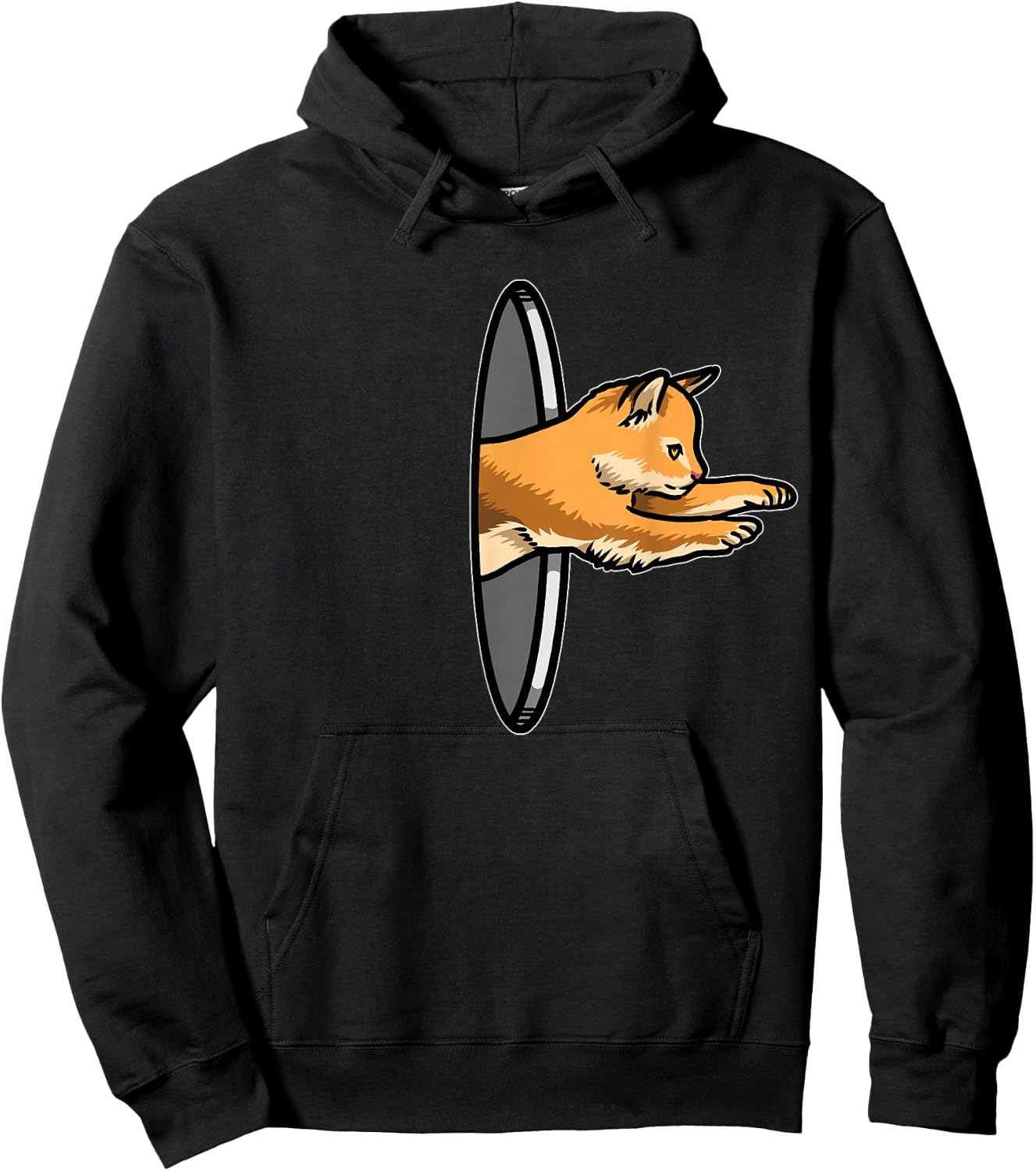 Matching Couple Cat Lover Funny Portal Animal & Her Hoodie - Hoodie | Black