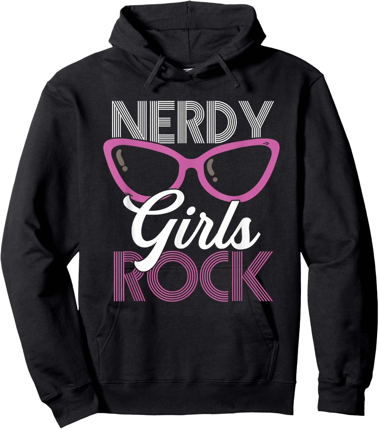 Funny Nerdy Girls Rock | Scientist Geek | Women Hoodie - Hoodie | Black