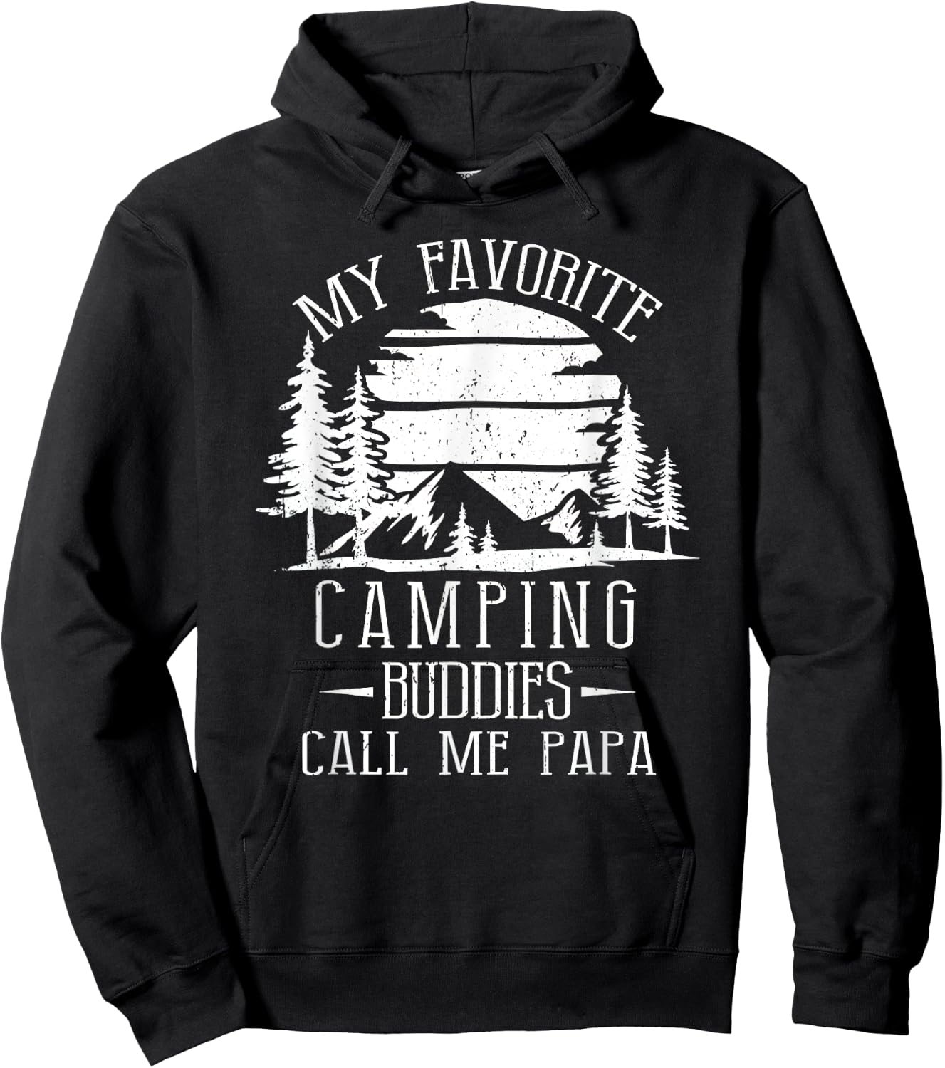 My Favorite Camping Buddies Call Me Papa Funny Family Father Hoodie - Hoodie | Black