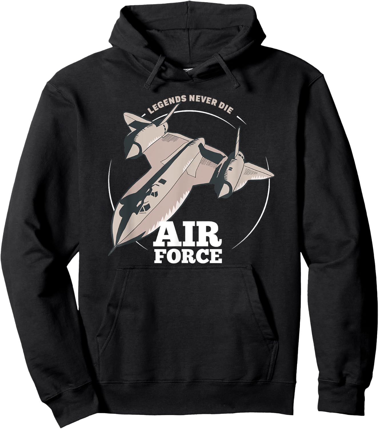 Legends Never Die Military SR 71 Blackbird, Airplane Jet Hoodie - Hoodie | Black
