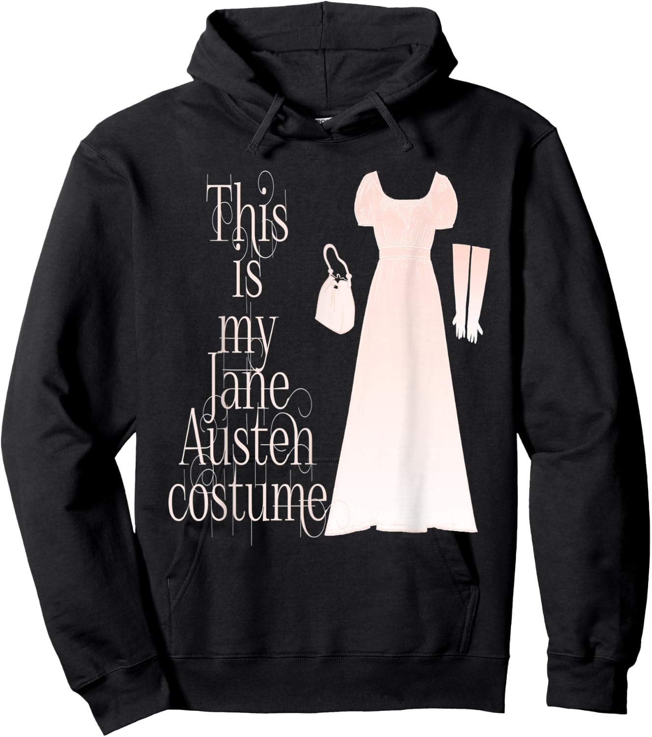This Is My Jane Austen Costume Funny Halloween Vintage Hoodie - Hoodie | Black