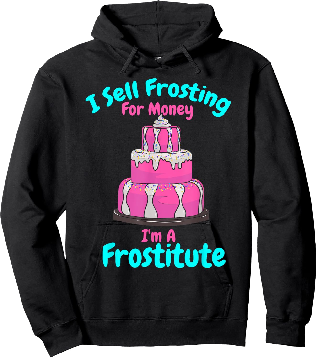Crazy Cake Lady Cake Decorating Humor Funny Cake Decorator Hoodie - Hoodie | Black