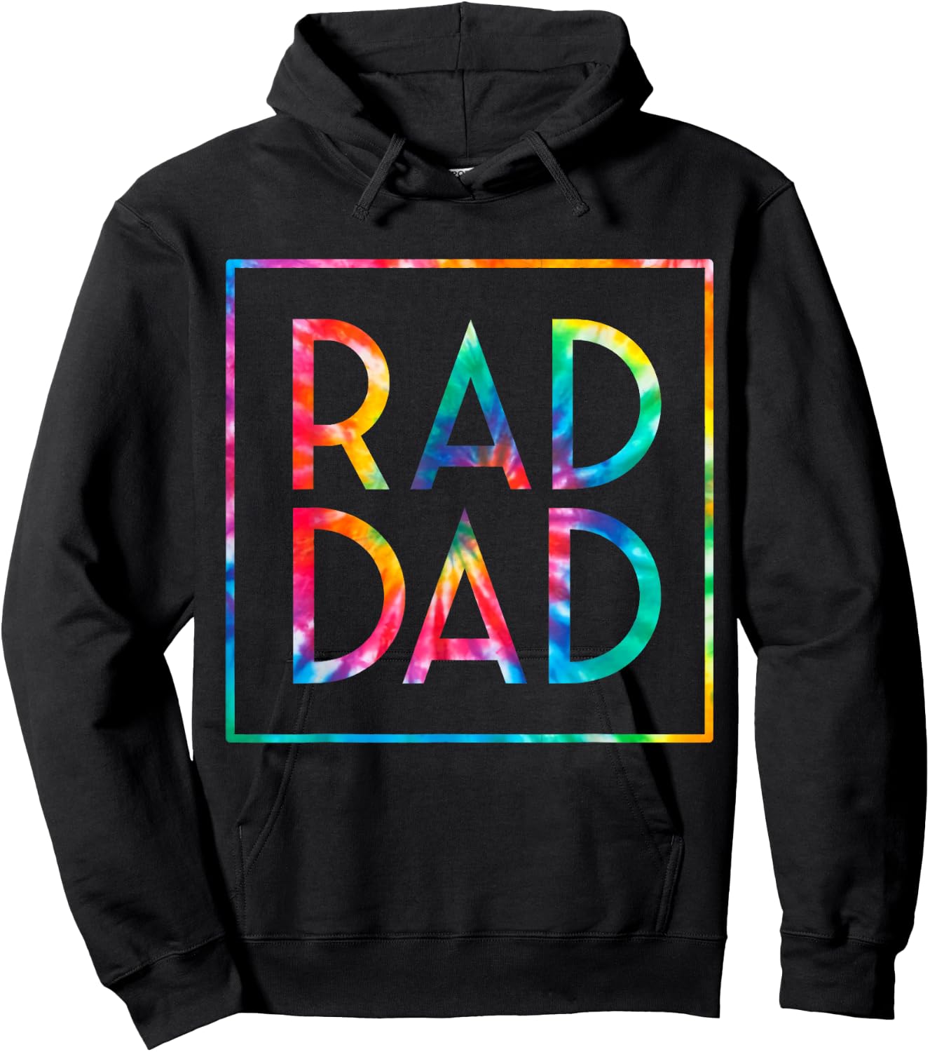 Rad Dad Tie Dye Dad Jokes Funny Father’s Day 2022 Men Hoodie - Hoodie | Black