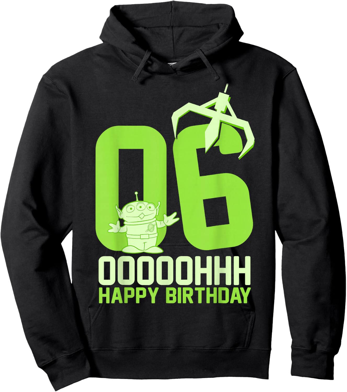 Disney Pixar Toy Story Alien OOOOH Happy 6th Birthday Hoodie - Hoodie | Black