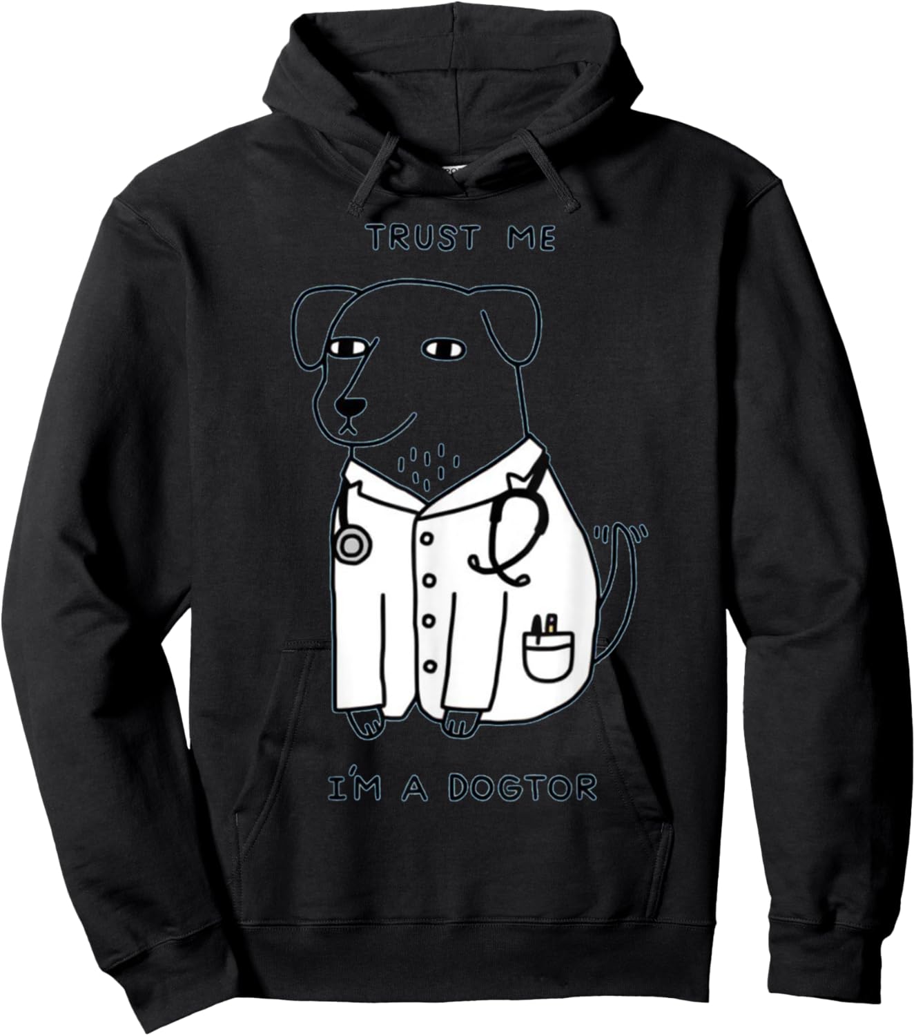 Trust Me I'm a Dogtor Funny Dog Doctor Men Women Hoodie - Hoodie | Black