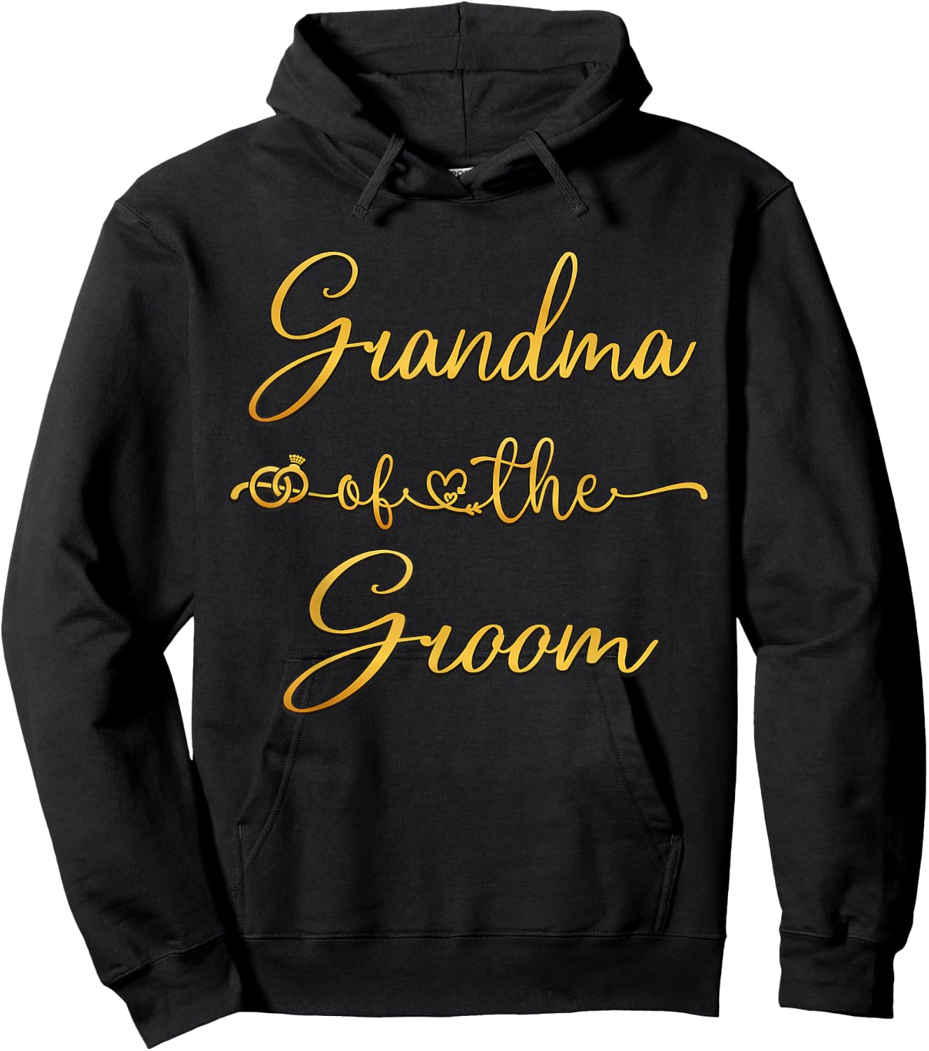 Grandmother of the Groom Wedding Party Idea Hoodie - Hoodie | Black