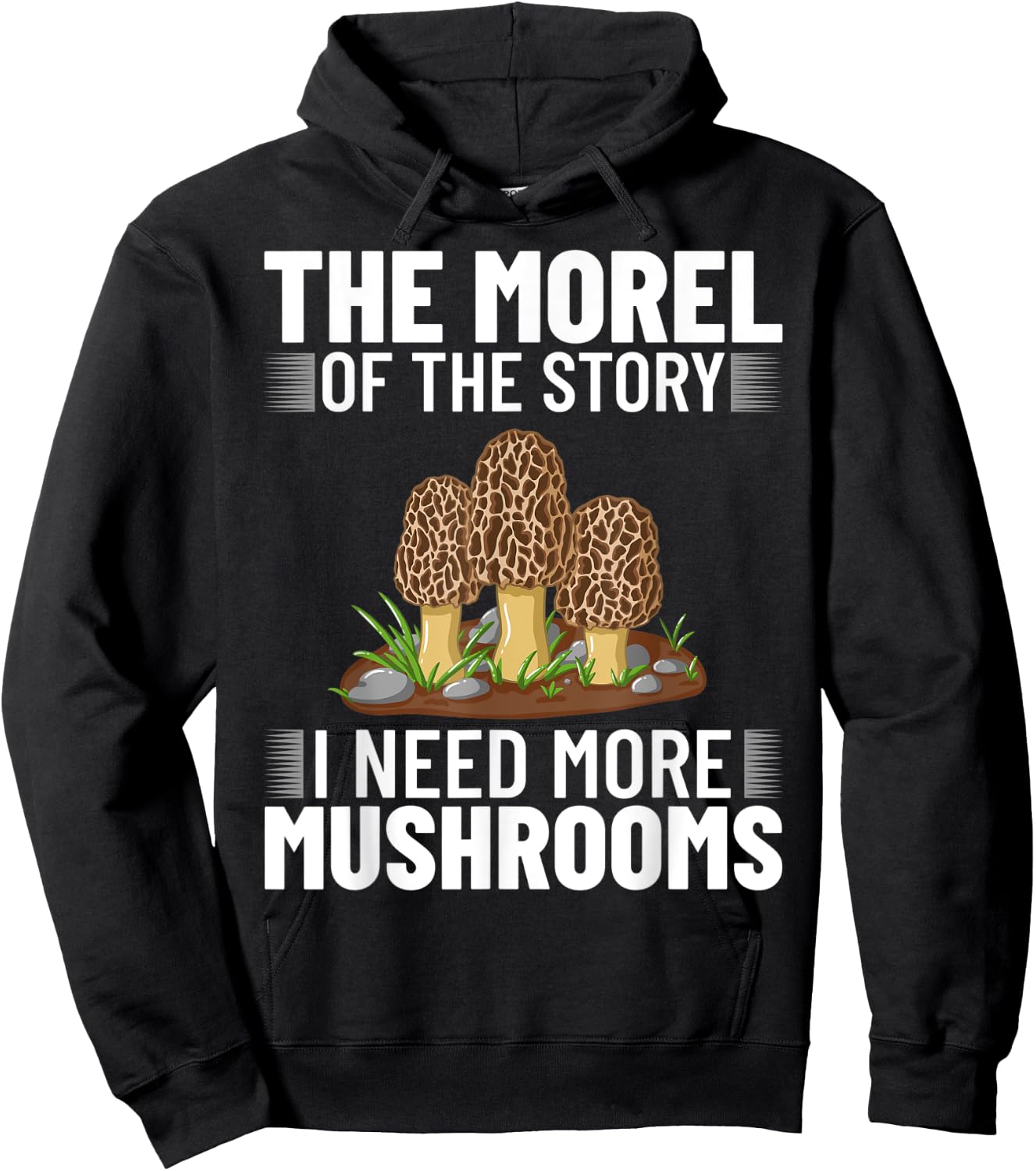 The Morel of the Story Mushroom Hunting Hoodie - Hoodie | Black