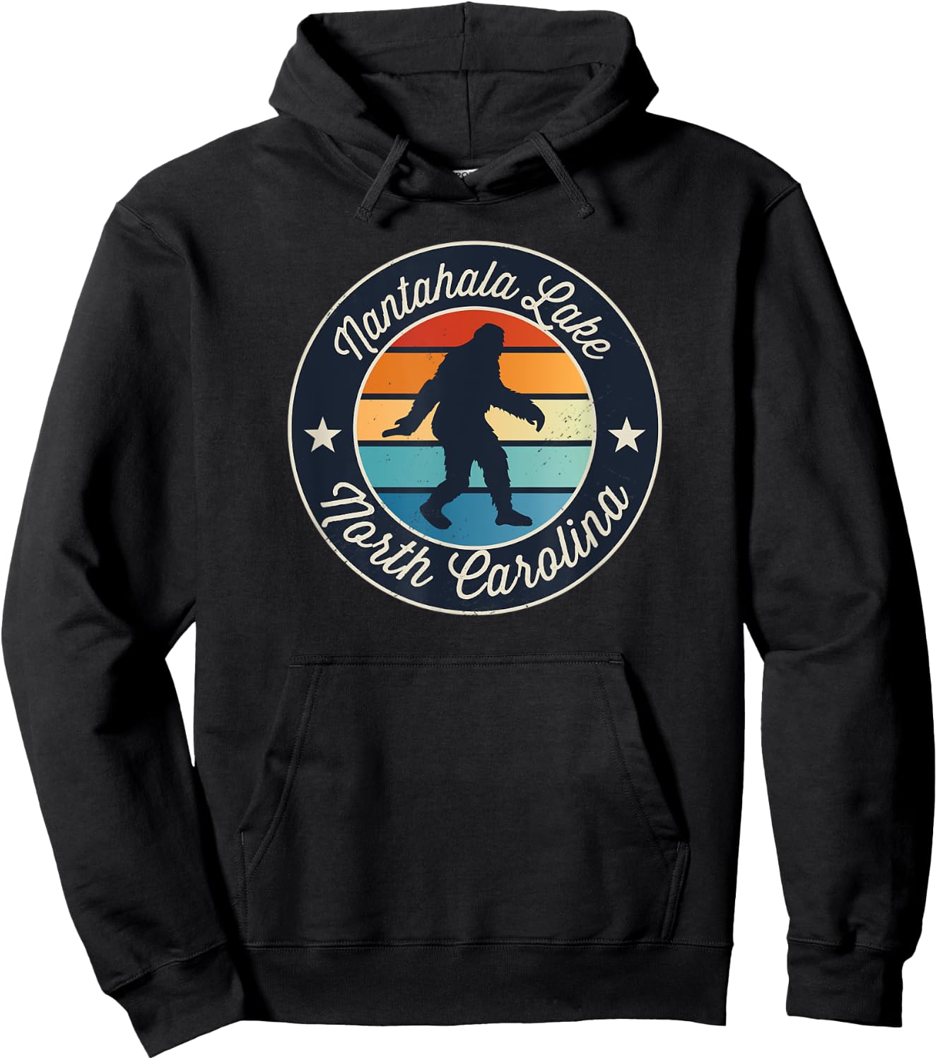 Nantahala Lake North Carolina Sasquatch Souvenir Hoodie - Hoodie | Black
