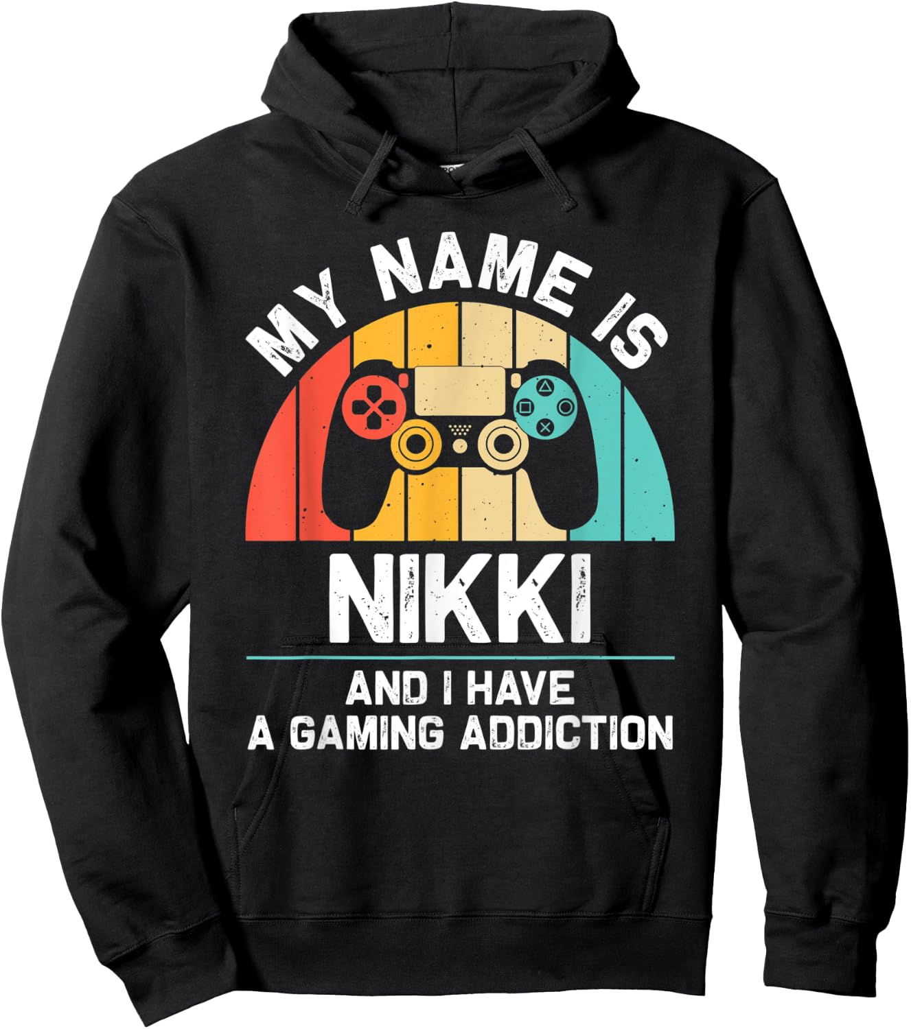 NIKKI Gift Name Personalized Funny Gaming Geek Birthday Hoodie - Hoodie | Black