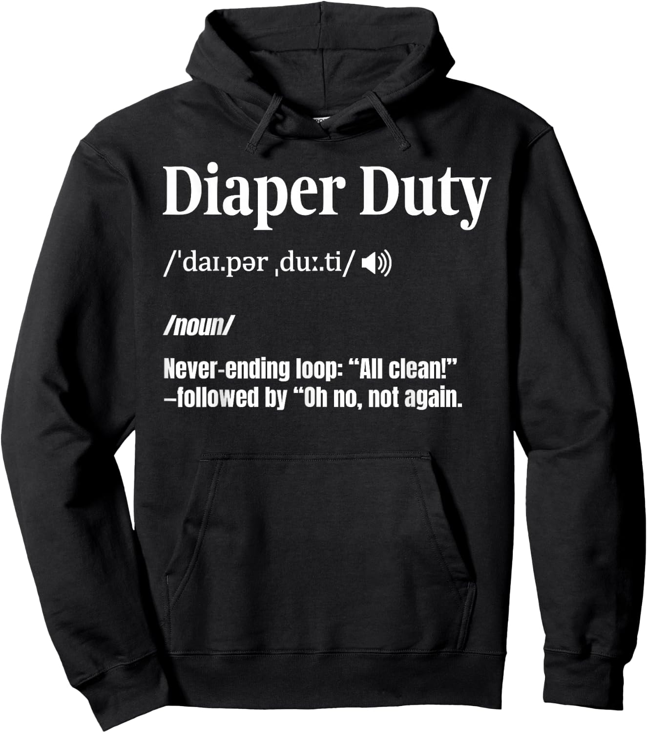 Diaper Changer Funny New Dad Diaper Duty Hoodie - Hoodie | Black
