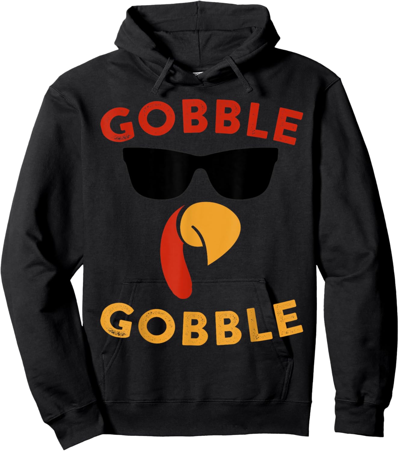 Gobble Gobble Turkey Thanksgiving Day Gifts Trot Leg Day Hoodie - Hoodie | Black
