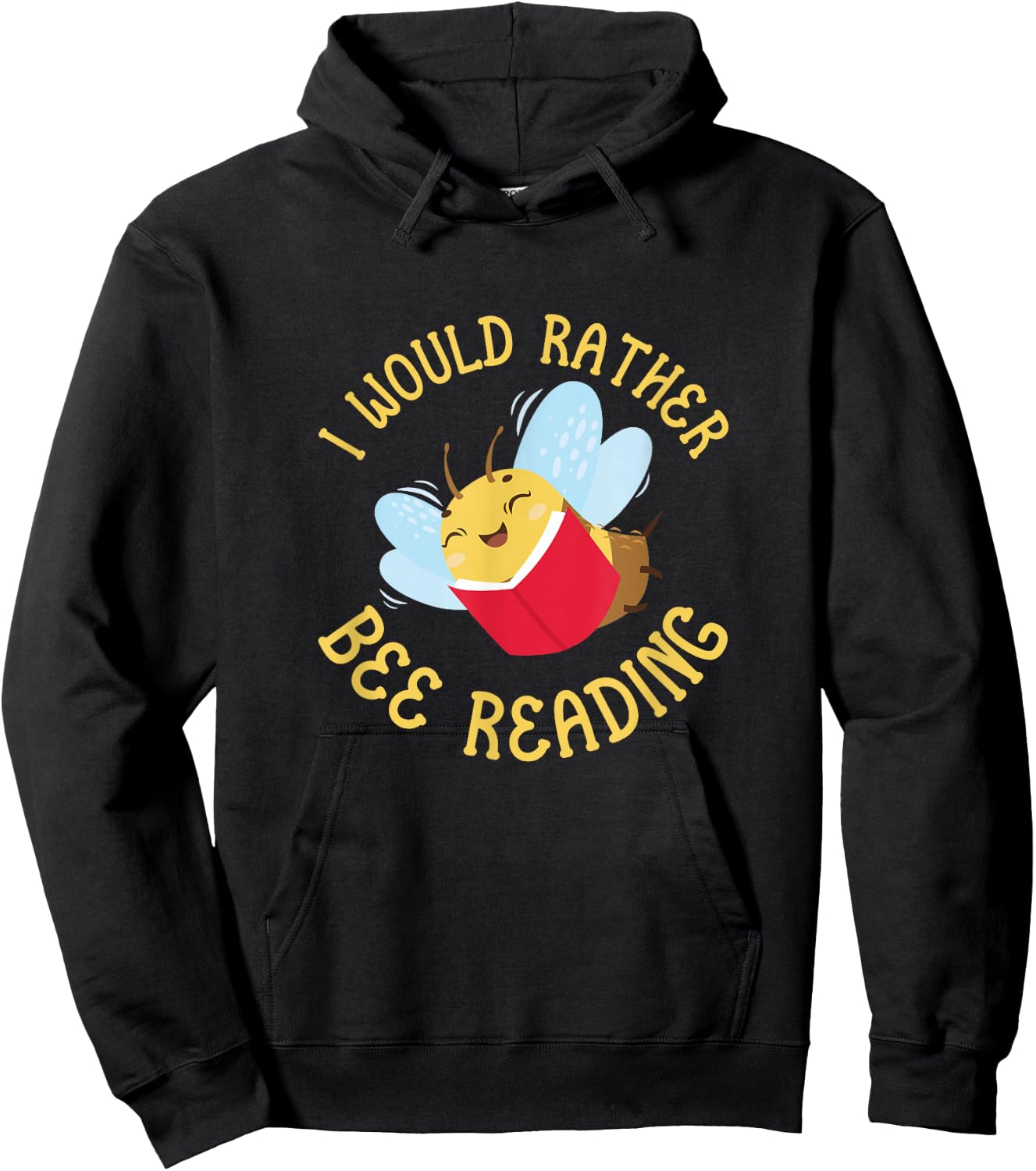 Bee Reader Funny I Would Rather Bee Reading Book Hoodie - Hoodie | Black