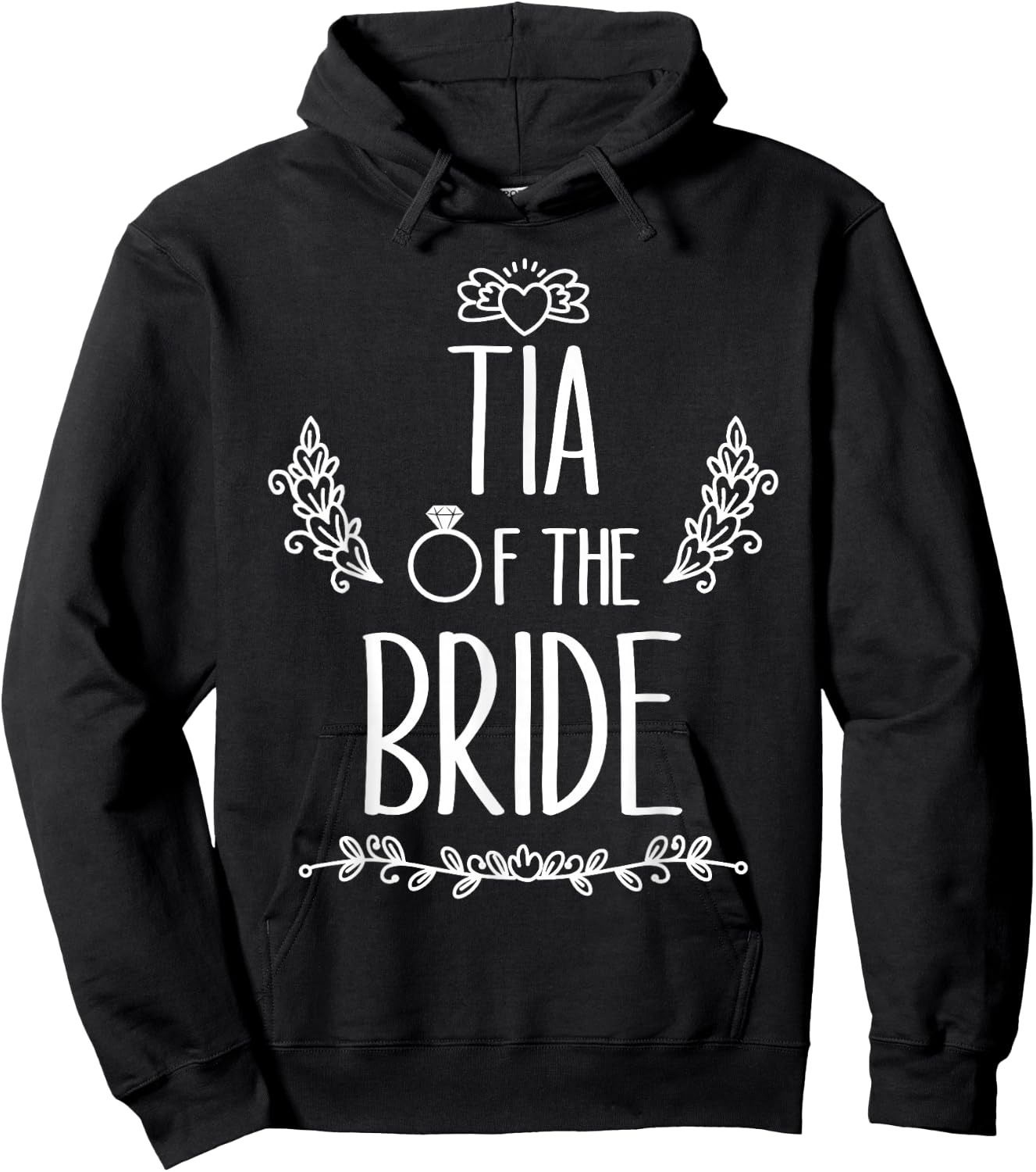 Tia Of The Bride Wedding Party Family Hoodie - Hoodie | Black