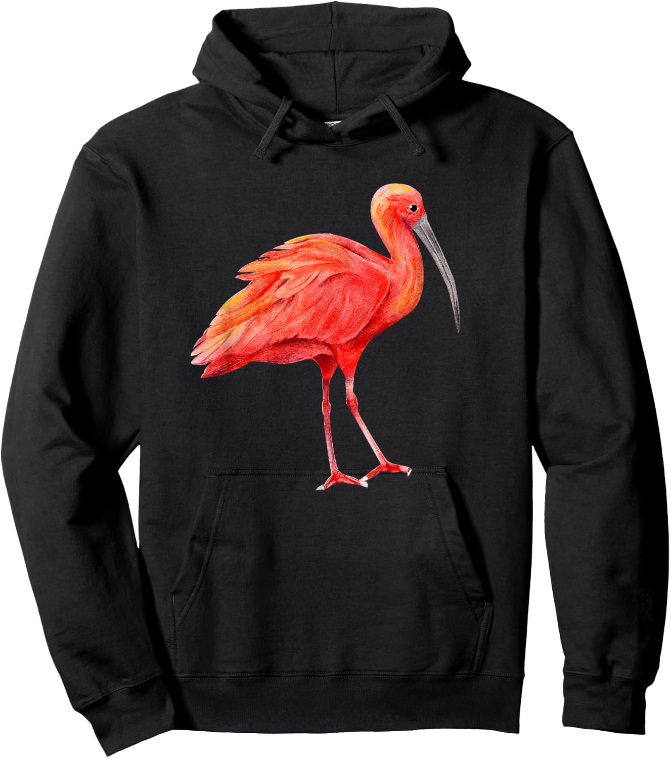 Scarlet Ibis Tropical Bird Hoodie - Hoodie | Black
