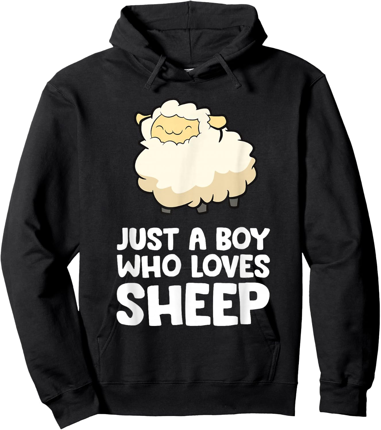 Sheep Lambs Sheep Farmer Just a Boy Who Loves Sheep Hoodie - Hoodie | Black
