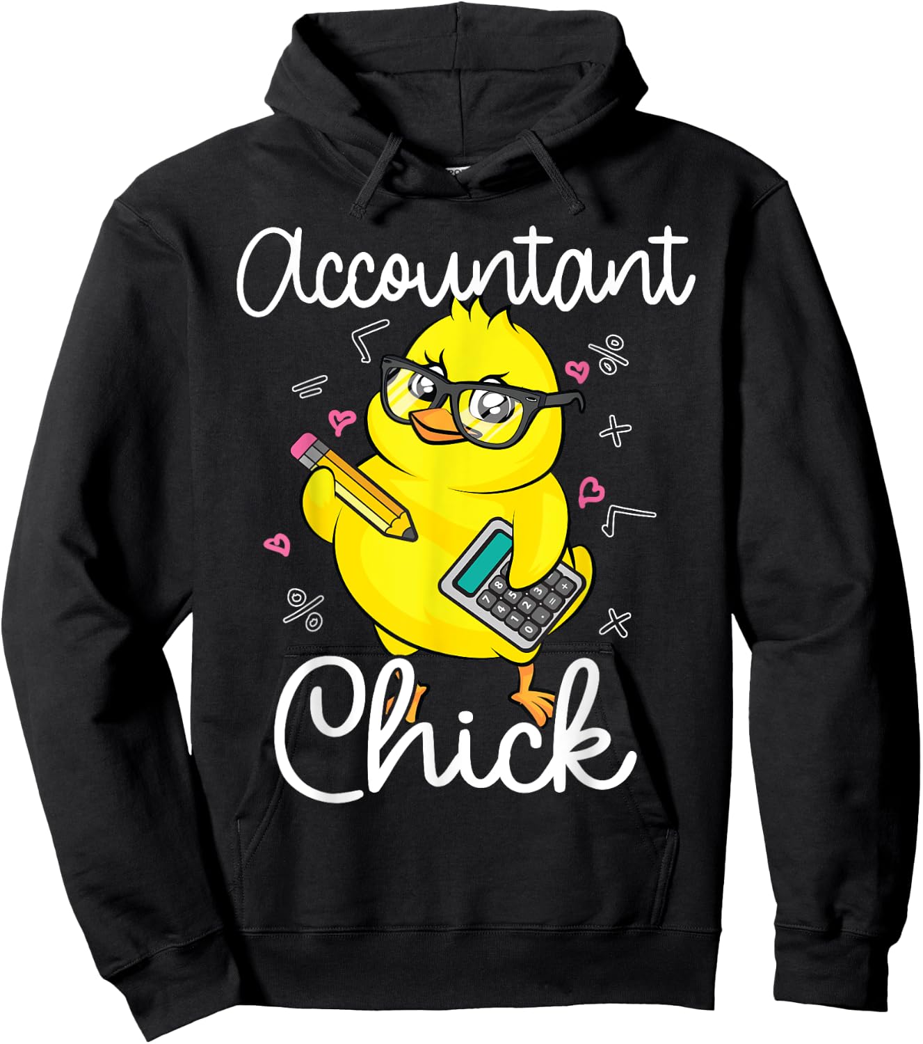 Funny Accountant Chick Gift CPA Bookkeeper Auditor Women Hoodie - Hoodie | Black