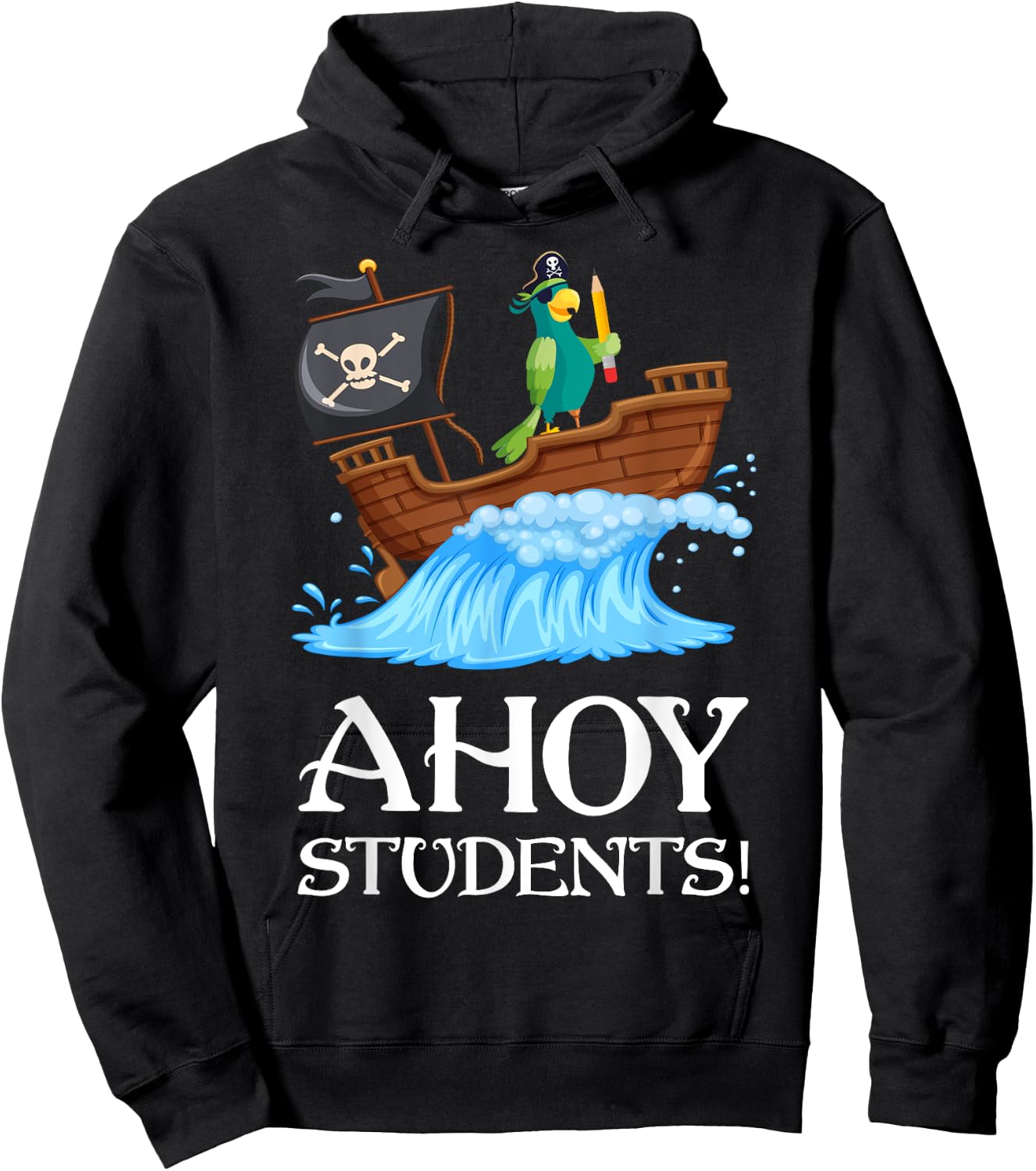 Funny 1st 2nd 3rd 4th 5th 6th Grade Pirate Teacher Women Girls Kids Hoodie - Hoodie | Black