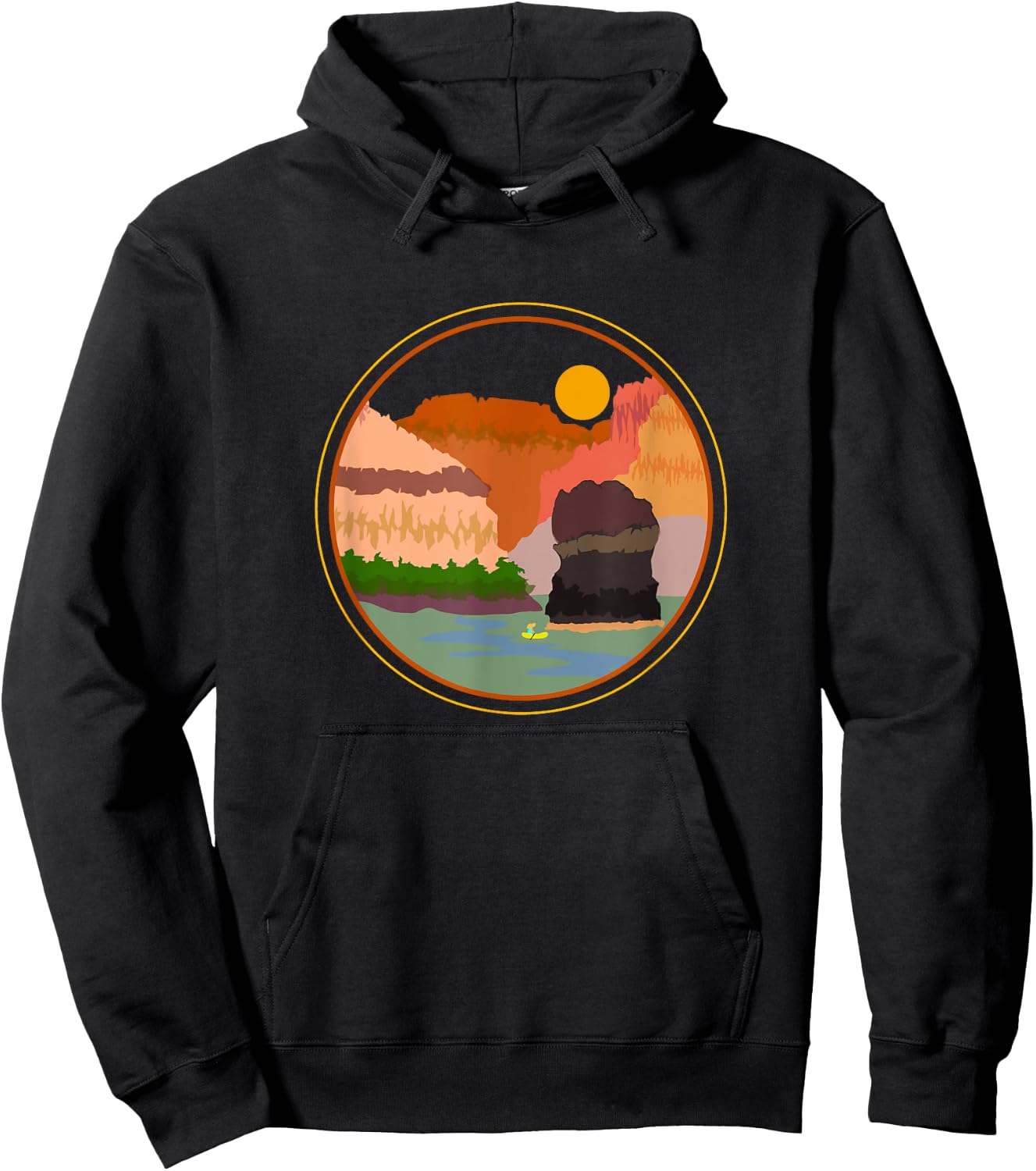 Vulcan's Anvil Grand Canyon National Park Lava Falls Rafting Hoodie - Hoodie | Black