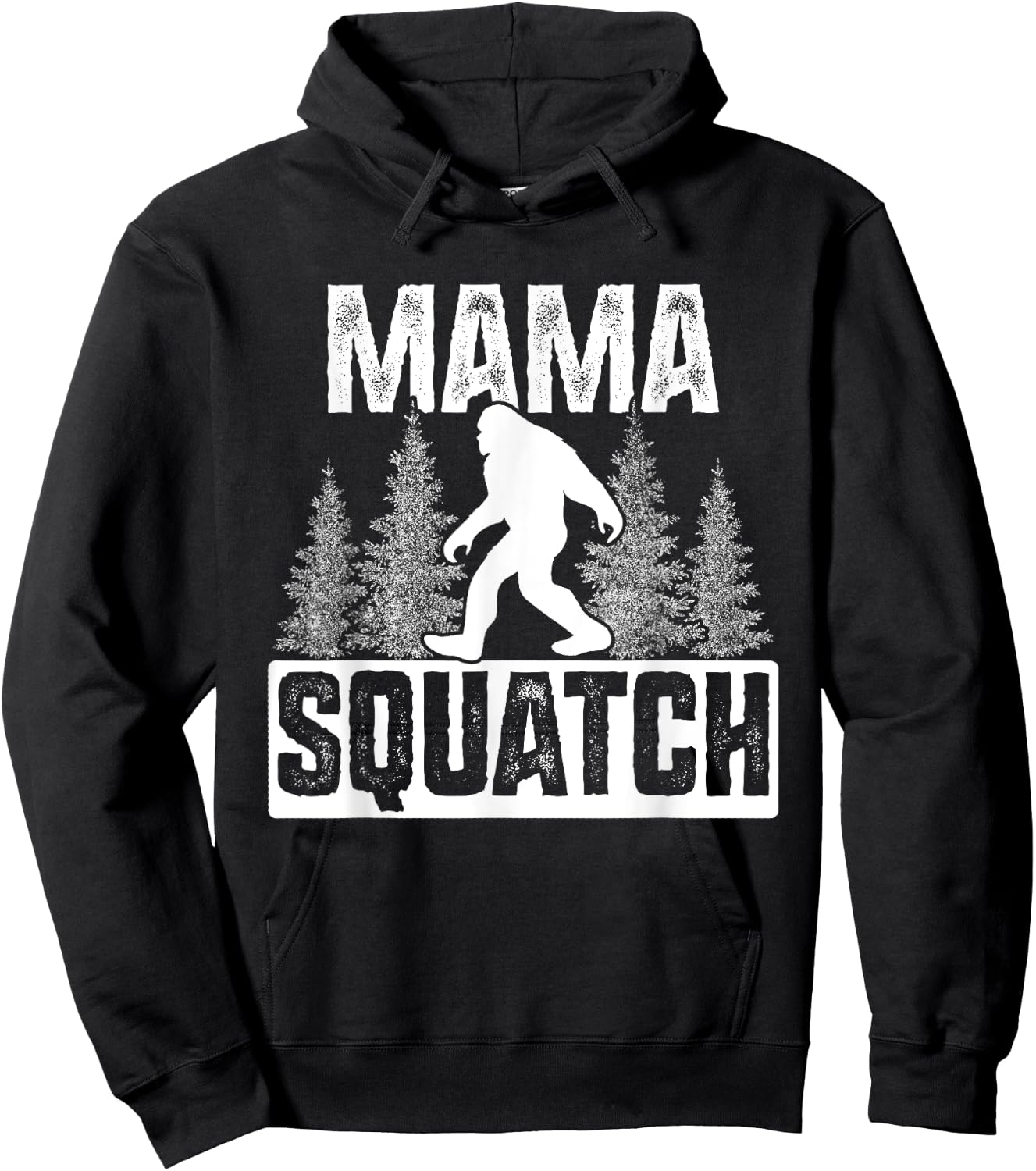 Squatchy Matching Family Bigfoot Shirts Mama Squatch Hoodie - Hoodie | Black