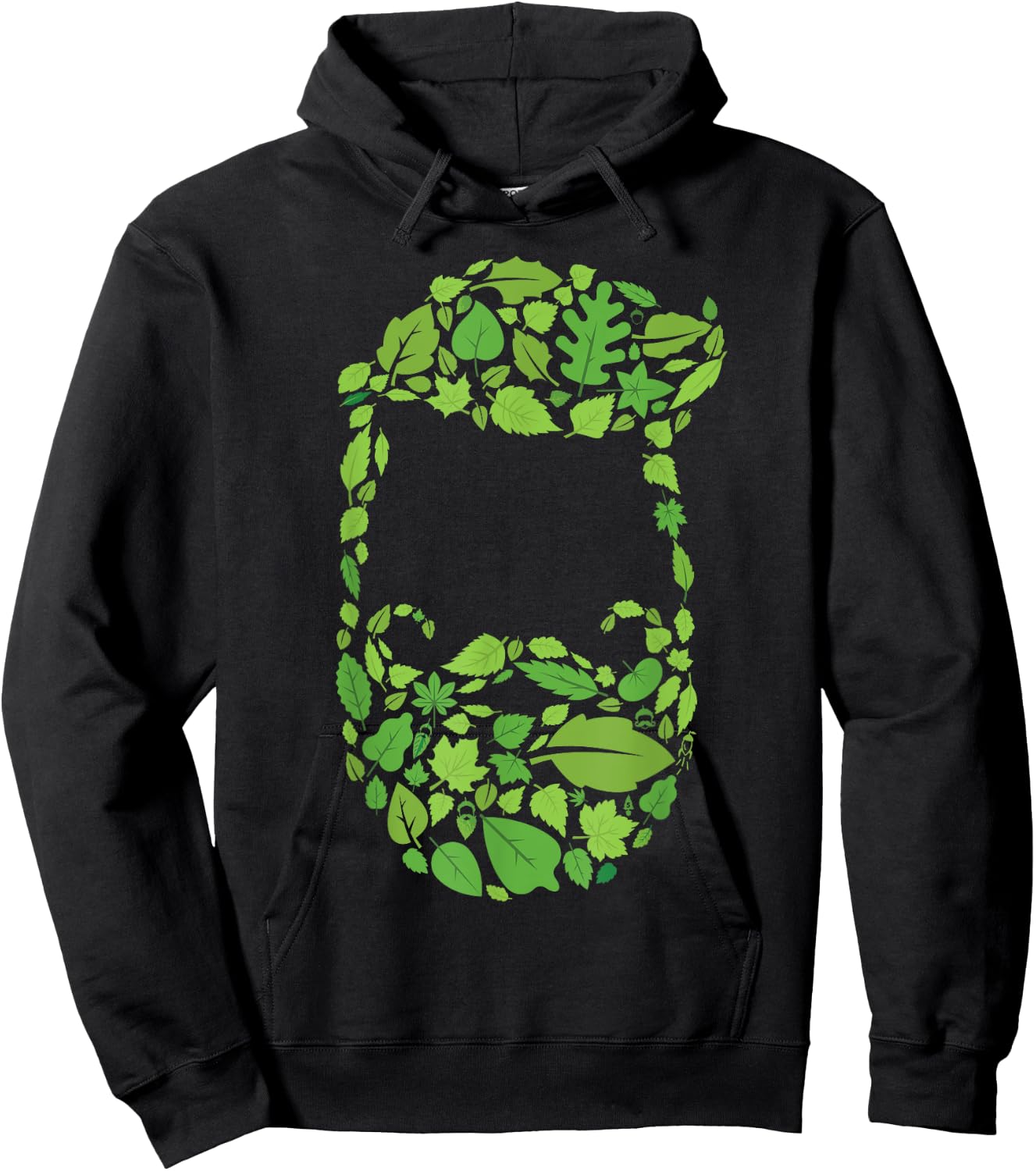 Leaf Beard - Big Beard Forest Hoodie - Hoodie | Black
