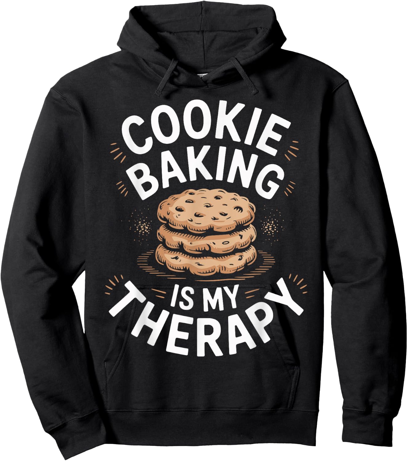 Cookie Baking is My Therapy Cookie Baker Hoodie - Hoodie | Black