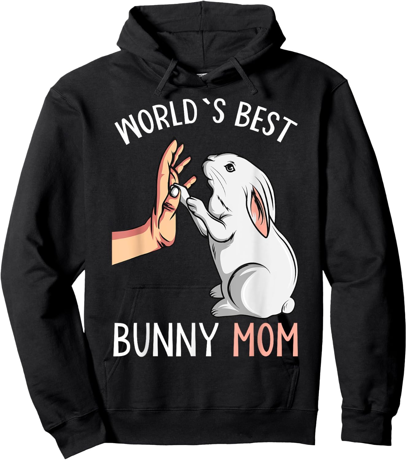 World´s Best Bunny Mom Rabbit Love Easter Girls Hoodie - Hoodie | Black