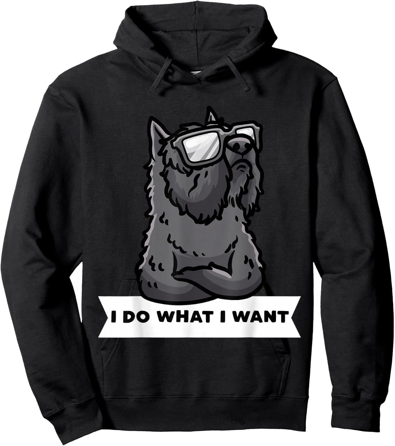 Bouvier des Flandres I Do What I Want Stubborn Dog Hoodie - Hoodie | Black