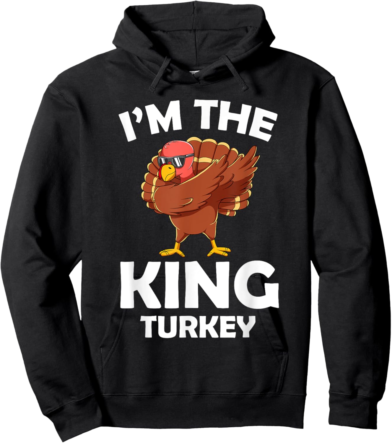 King Turkey Family Group Matching Thanksgiving Party Gift Hoodie - Hoodie | Black