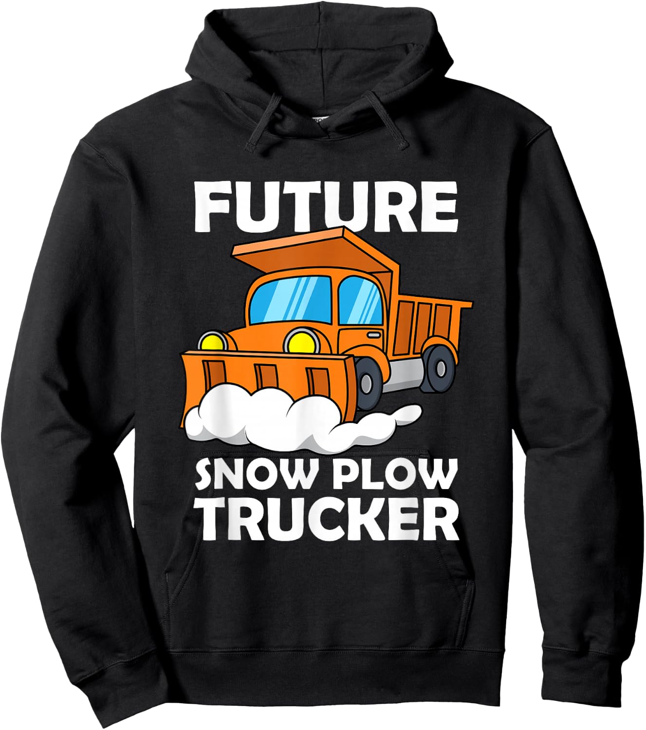 Future Snow Plow Trucker Salting Ice Removal Ice Plower Kids Hoodie - Hoodie | Black