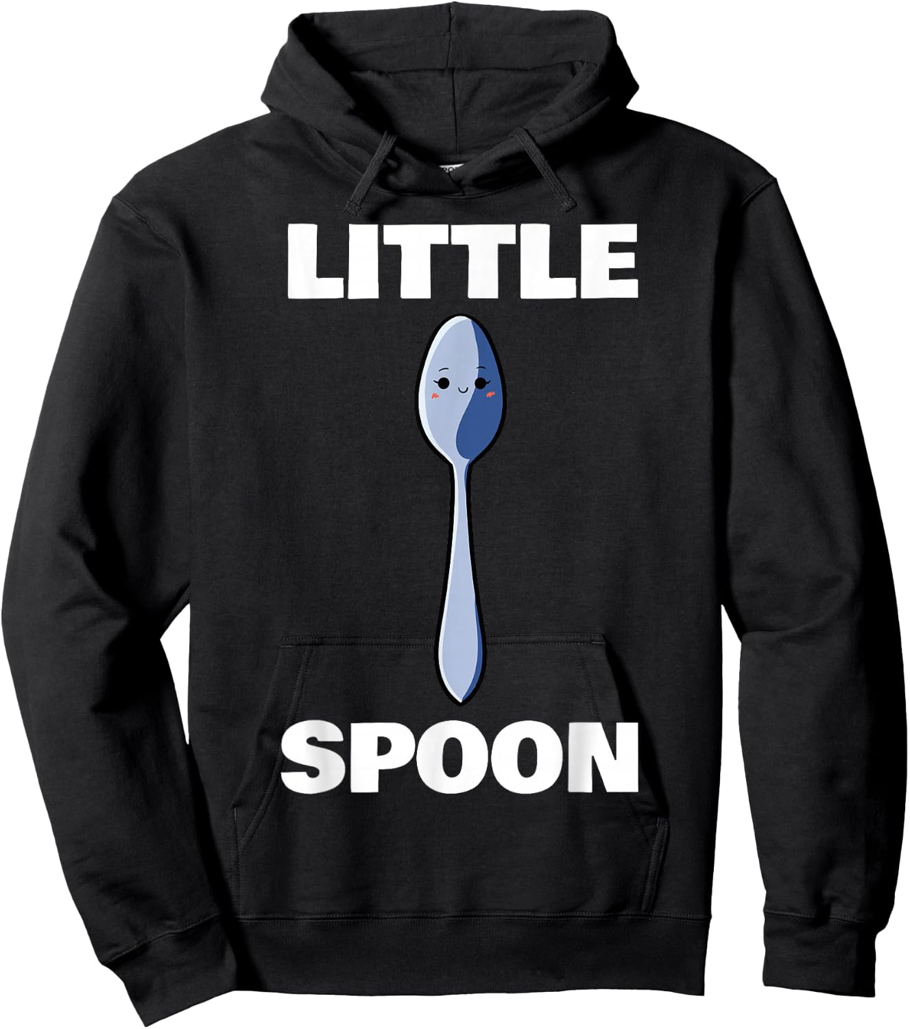 Big Spoon Little Spoon Matching Family Wedding Anniversary Hoodie - Hoodie | Black