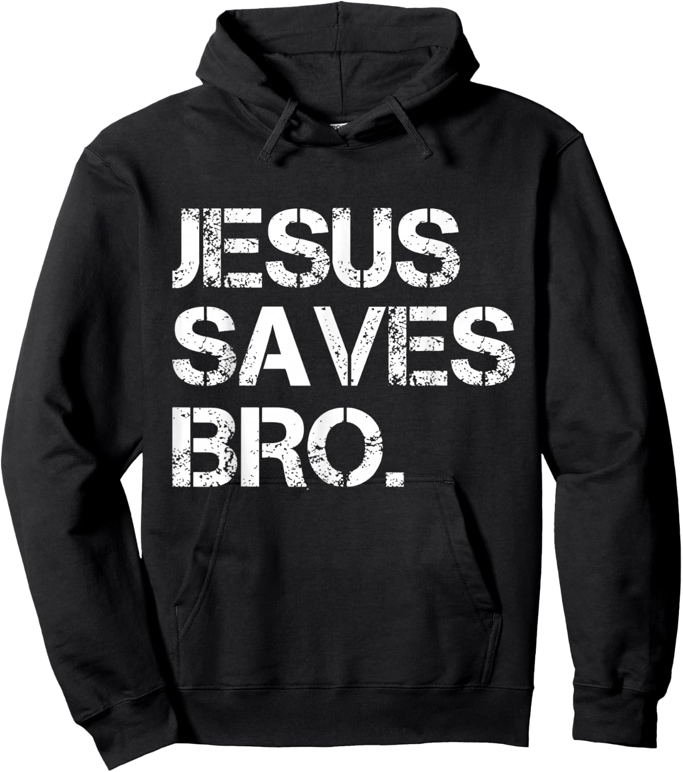 Jesus Saves Bro - Vintage Funny Christian Religion Hoodie - Hoodie | Black