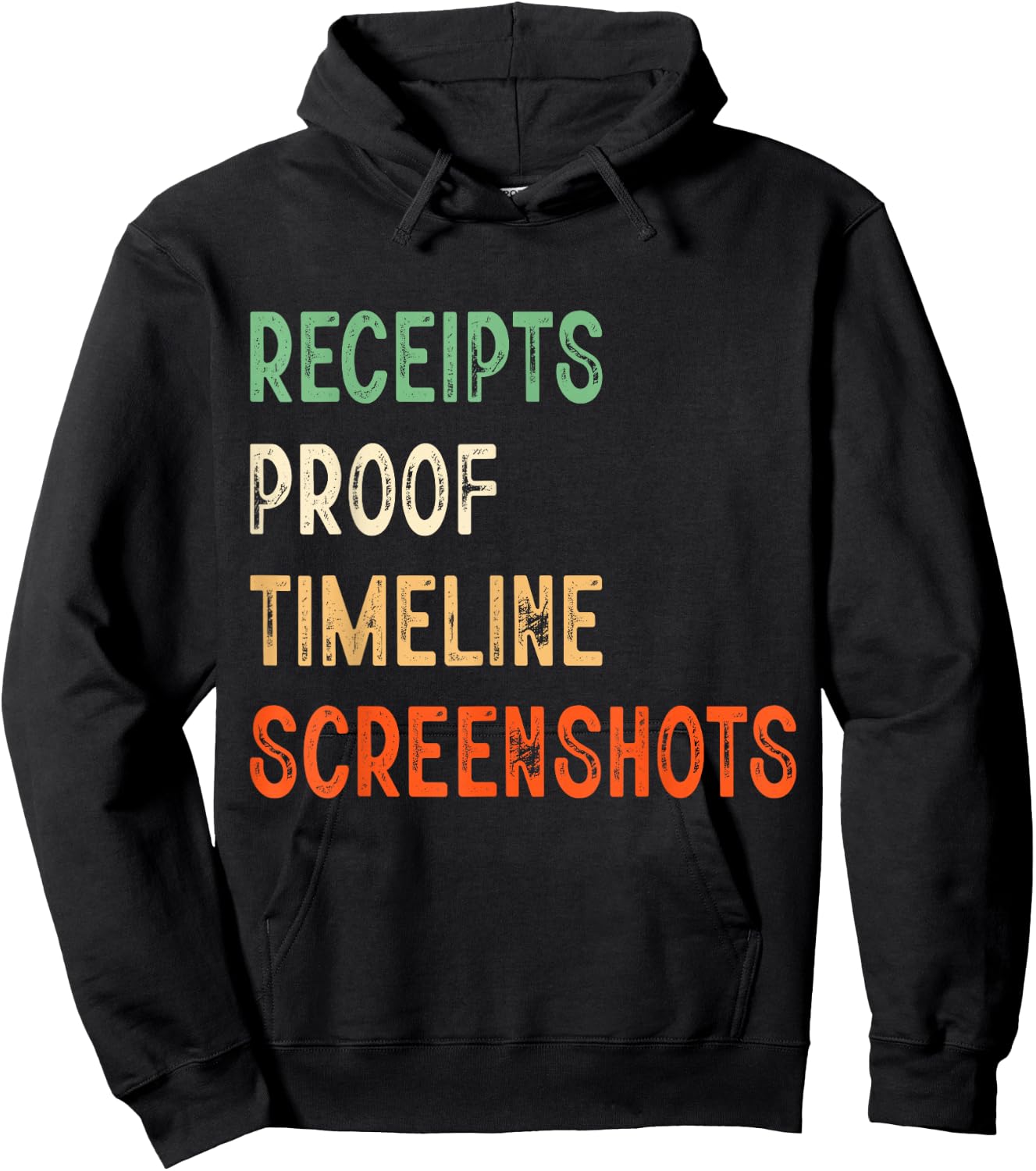 Receipts Proof Timeline Screenshots Hoodie - Hoodie | Black