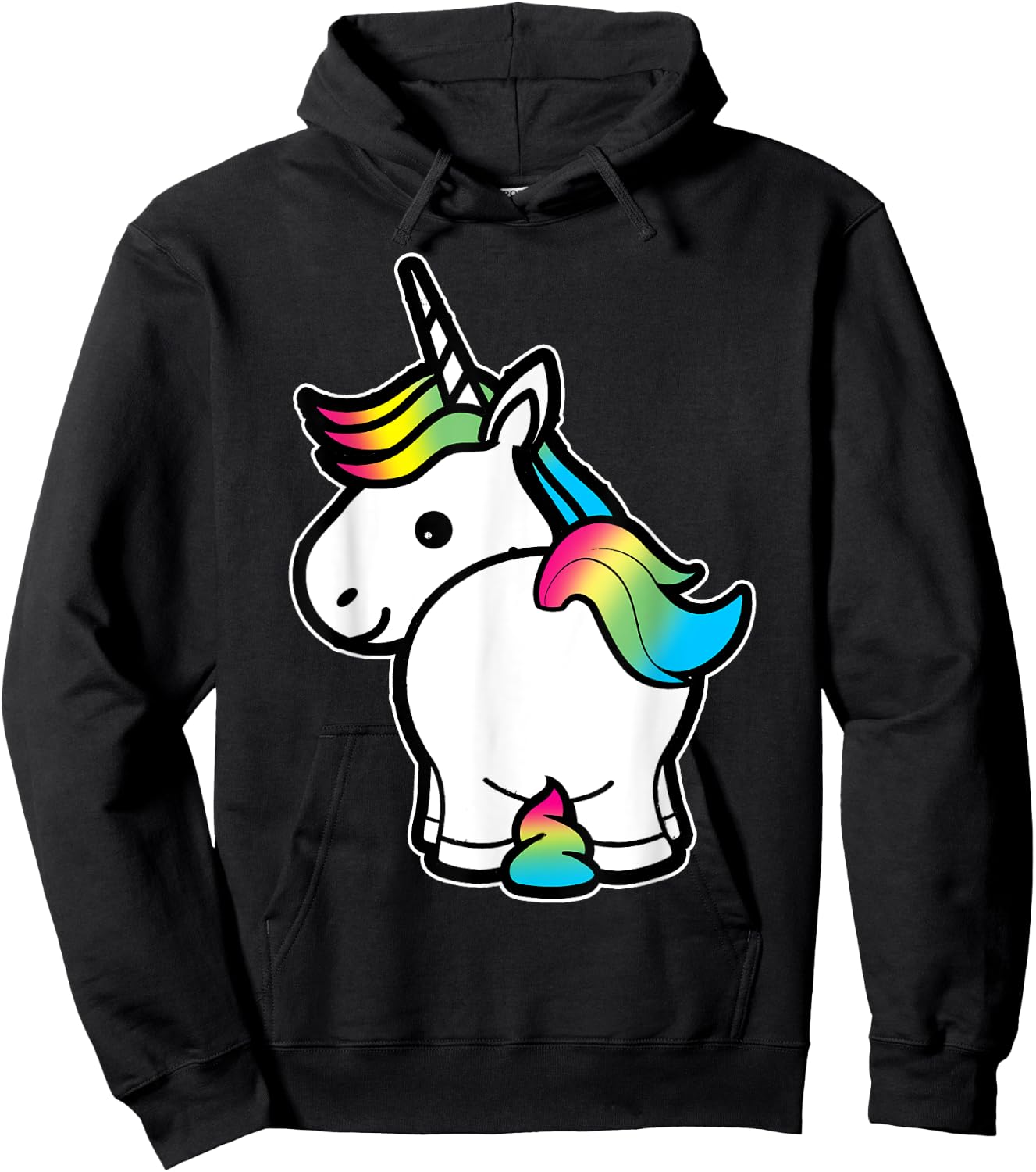 I Poop Magic Cute Unicorn Rainbow Kids Adult Shirt Hoodie - Hoodie | Black