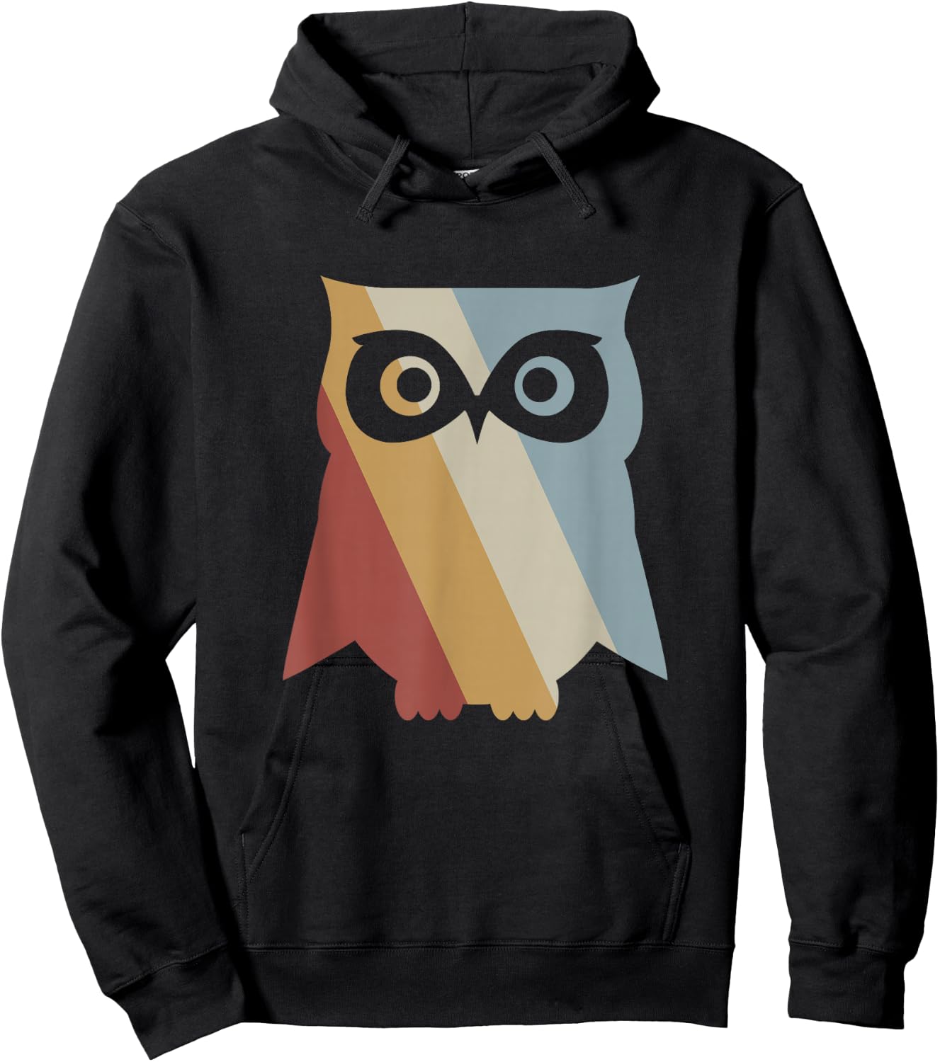 Owl Retro Style Vintage Hoodie - Hoodie | Black