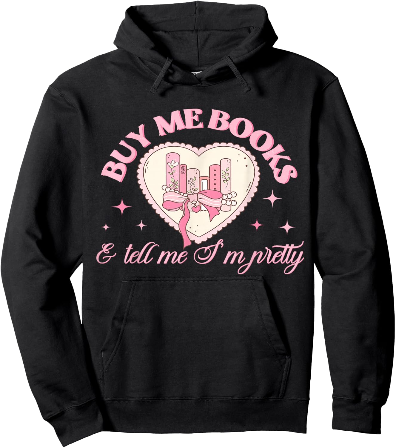 Coquette Reading Book Love Pink Bow Bookish Mom & Daughter Hoodie - Hoodie | Black