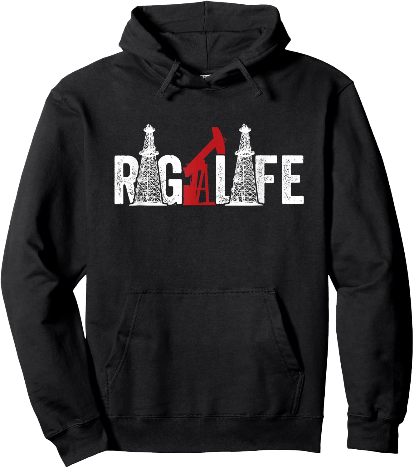 Oil Rig Life Oilfield Worker Oil Driller Man Oilman Drilling Hoodie - Hoodie | Black